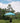 Todo Bien Bali parasol, zeeblauw met zilveren beschildering, 250 cm