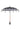 Todo Bien Bali parasol, half zilver zwart, 250 cm
