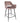 PTMD Fal Low barstoel, bruin fluweel met zwart metalen onderstel, set van 2