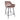 PTMD Fal Low barstoel, bruin fluweel met zwart metalen onderstel, set van 2