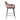 PTMD Fal Low barstoel, bruin fluweel met zwart metalen onderstel, set van 2
