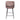 PTMD Fal Low barstoel, bruin fluweel met zwart metalen onderstel, set van 2
