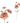 Oranje chrysantspray met bladeren