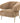 PTMD Fauteuil – Harige Bruine Bekleding & Champagnekleurig Onderstel