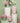 PTMD Laihla keramische vaas, cream-pink met blauwe rozen, maat L