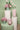 PTMD Laihla keramische vaas, cream-pink met blauwe rozen, maat L