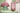 PTMD Laihla keramische vaas, cream-pink met blauwe rozen, maat L