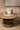PTMD Keven ronde geribbelde salontafel van naturel mangohout, productfoto
