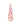 PTMD Ailla glazen kerstboom roze met droogbloemen L