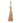 Bazar Bizar raffia kauri schelp sleutelhanger, wit