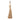 Bazar Bizar raffia kauri schelp sleutelhanger, wit