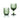 Bazar Bizar Moss Ripple waterglas, groen