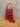 Metalen kersttas JOY rood