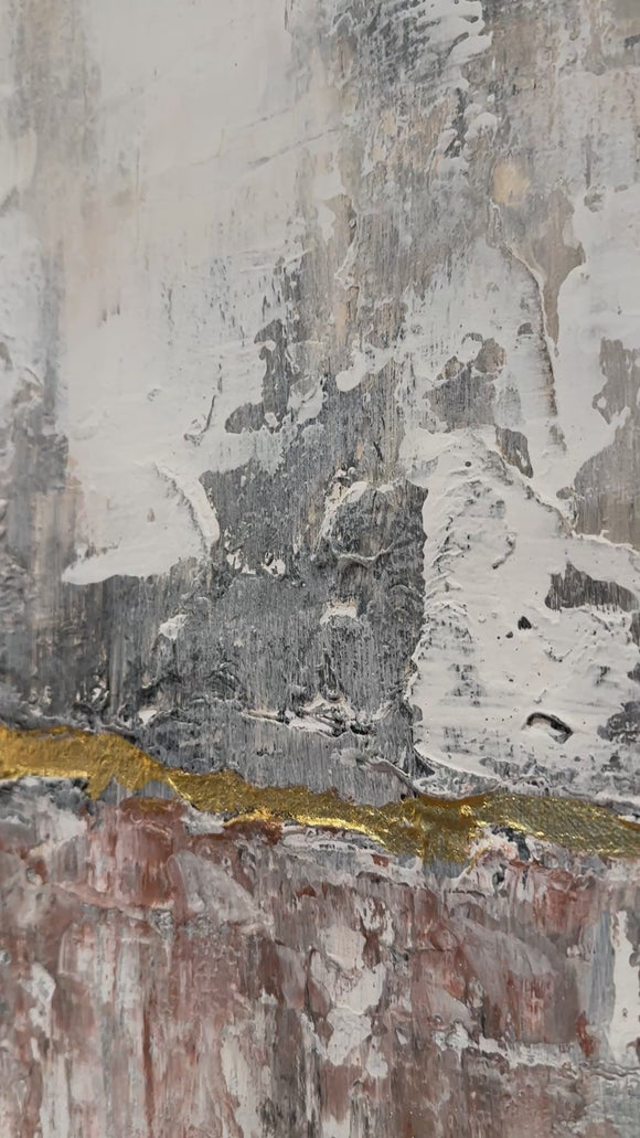 Abstract schilderij 'Gold Vein'